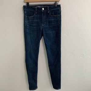 American Eagle Dark Wash Hi Rise Jegging Jeans 8
